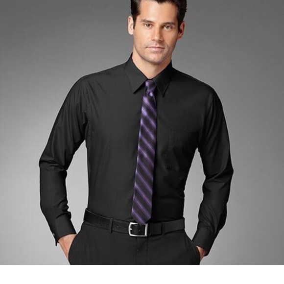 van heusen black dress shirt